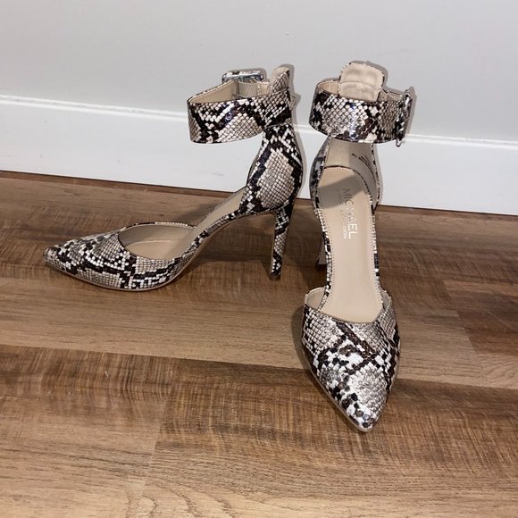 NEW! Snake Print, Close-toed Heels, Size 8 - Picture 2 of 2